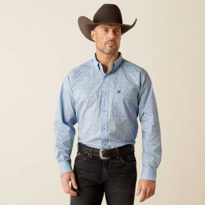 Ariat Rowan Classic Fit Shirt Light Blue | 346AEMFJU