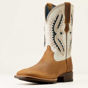 Ariat Rowder VentTEK 360 Cowboy Boot Brown / White | 572WPDGCF