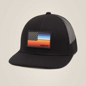 Ariat Serape Flag Cap Black | 921CSKIWE