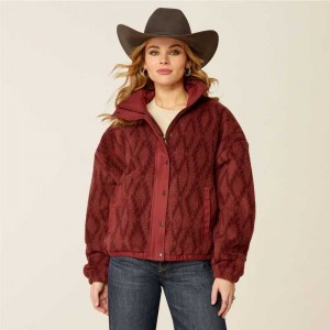 Ariat Sherpa Blocked Jacket Tonal Port Print | 471QLCPBO