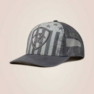 Ariat Shield embossed cap Grey | 680BPFKSL