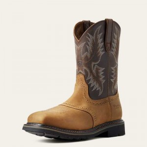 Ariat Sierra Wide Square Toe Steel Toe Work Boot Aged Bark | 460XRWMIH