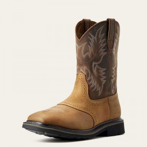 Ariat Sierra Wide Square Toe Work Boot Aged Bark | 038TBNAQL