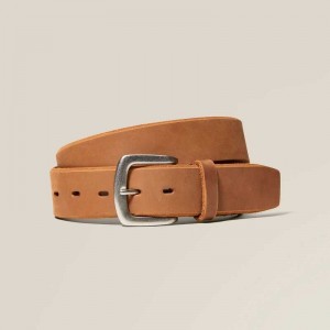 Ariat Simple Embroidery Belt Brown | 056QMCHOF