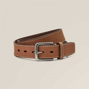 Ariat Simple Embroidery Belt Brown | 275AREHGV