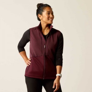 Ariat Sina Fleece Scrub Vest Winetasting | 237NQYSGA