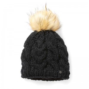 Ariat Snug Cable Beanie Black | 586HVIZDP