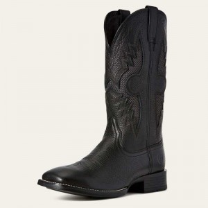 Ariat Solado VentTEK Western Boot Black Dark Grey | 840WREKJB