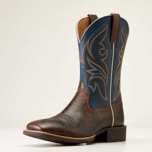 Ariat Sport Knockout Western Boot Dark Whiskey | 284GLOPQK