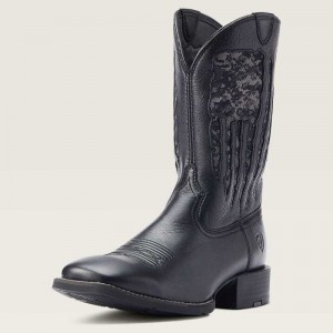 Ariat Sport My Country VentTEK Western Boot Black | 360OQWFSB