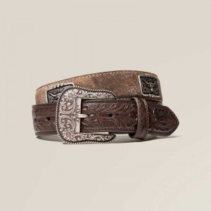 Ariat Steer Head Concho Belt Brown | 825MBSAYF