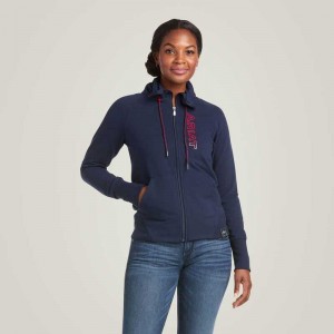 Ariat Team Logo Full Zip Sweatshirt Team | 504MSLFKT