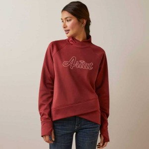 Ariat Tek Crossover Sweatshirt Burnt Russet | 694ITOYHG