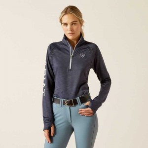 Ariat Tek Team 1/2 Zip Sweatshirt Blue | 498GSYVWI