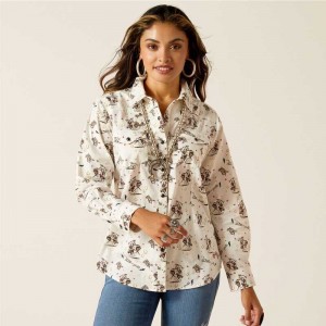 Ariat Thrills N Spills Shirt Thrilling Print | 374YPKIOZ