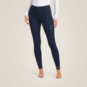 Ariat Tri Factor Grip Knee Patch Breech Navy | 571ZGMENX