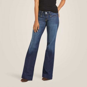 Ariat Trouser Mid Rise Stretch Lucy Wide Leg Jean Pacific | 734FXEOBM