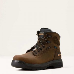 Ariat Turbo 6' CSA Waterproof Carbon Toe Work Boot Brown | 362CYBSAE