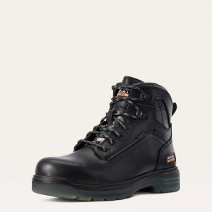 Ariat Turbo 6' H2O CSA Carbon Toe Work Boot Black | 051COUSDZ