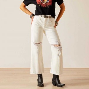 Ariat Ultra High Rise Tomboy Wide White | 146DOJQWG