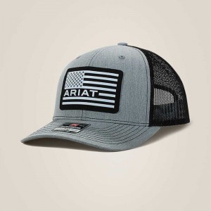 Ariat Usa flag patch logo cap Grey | 342WICMZA