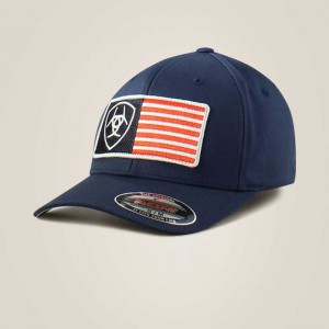 Ariat Usa flag patch shield cap Navy | 763YIQCTS