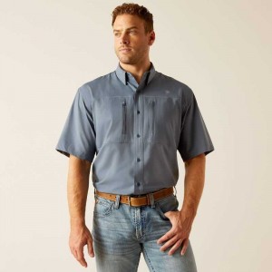 Ariat VentTEK Classic Fit Shirt Blue | 195VSKROP