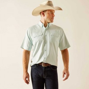 Ariat VentTEK Outbound Classic Fit Shirt Light Turquoise | 804HBOAJS