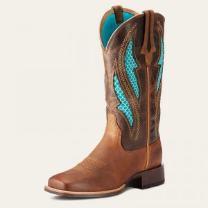 Ariat VentTEK Ultra Western Boot Brown | 689IMFSQN