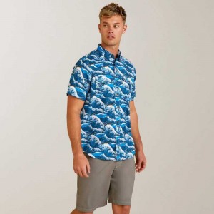 Ariat Venttek Western Aloha Fitted Shirt Hawaiian Ocean | 168HCKAIJ