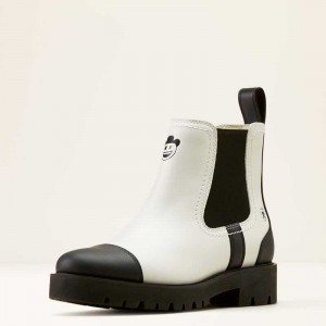 Ariat Wexford Lug Milton Menasco Boot White / Black | 967KEUIGF