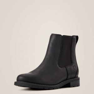 Ariat Wexford Waterproof Chelsea Boot Black | 675FHNBEZ