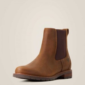 Ariat Wexford Waterproof Chelsea Boot Brown | 985WBFZPJ