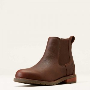 Ariat Wexford Waterproof Chelsea Boot Dark Brown | 519JSMCPD