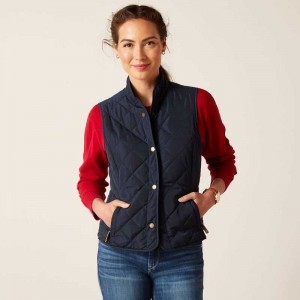 Ariat Woodside Vest Navy | 589GUEVRD