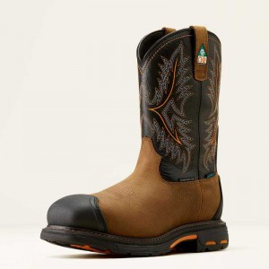 Ariat WorkHog CSA XTR Waterproof Composite Toe Work Boot Brown / Black | 162ETVBSX