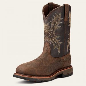 Ariat WorkHog Waterproof Composite Toe Work Boot Brown | 964LEVWDC