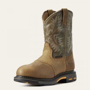 Ariat WorkHog Waterproof Composite Toe Work Boot Aged Bark | 946XLBSHC