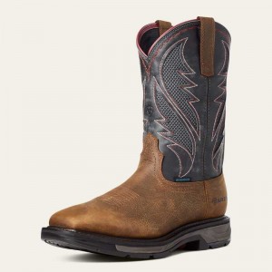 Ariat WorkHog XT VentTEK Waterproof Work Boot Brown | 596WTEVKL