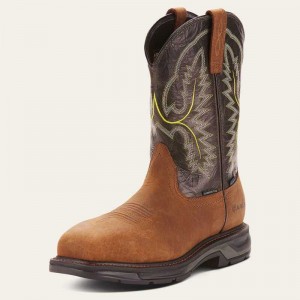 Ariat WorkHog XT Waterproof Carbon Toe Work Boot Tumbled Bark | 247KYSGVL