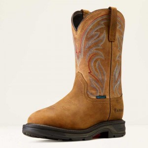 Ariat WorkHog XT Waterproof Work Boot Brown | 760YFVHIE