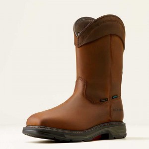 Ariat WorkHog XT Wellington Waterproof Carbon Toe Work Boot Brown | 279BNQPTE