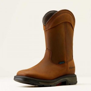 Ariat WorkHog XT Wellington Waterproof Work Boot Brown | 269CGFXVO