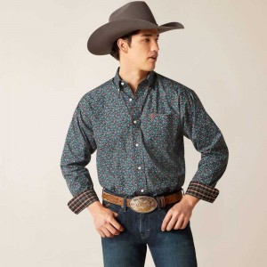 Ariat Wrinkle Free Gryffin Classic Fit Shirt Black | 615ARPKCV