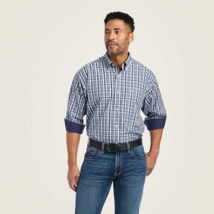 Ariat Wrinkle Free Igor Classic Fit Shirt Blue | 254ZOKDRU