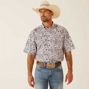 Ariat Wrinkle Free Whitaker Classic Fit Shirt Navy | 926OFCVIK