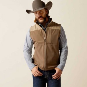 Ariat Wyatt Softshell Vest Brown | 295XCNRFU