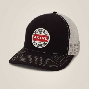 Ariat premium goods round patch cap Black | 971FYIEAK