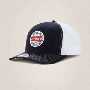 Ariat premium goods round patch cap Navy | 219BONMYT