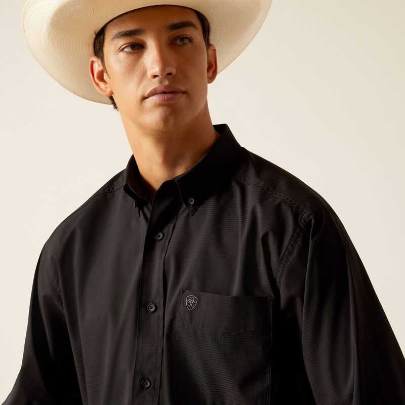 Ariat 360 AirFlow Classic Fit Shirt Black | 745ASLUCO